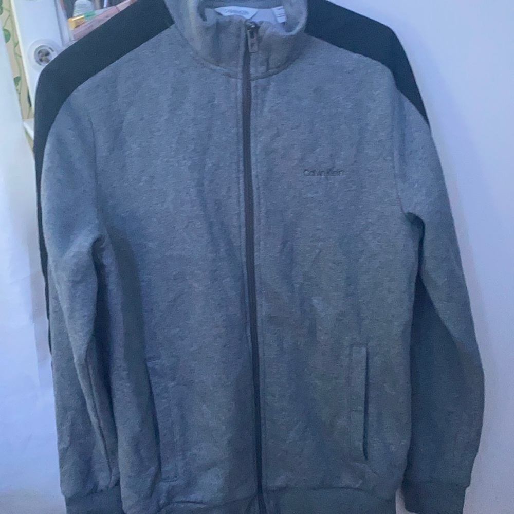 calvin klein zip up sweater
